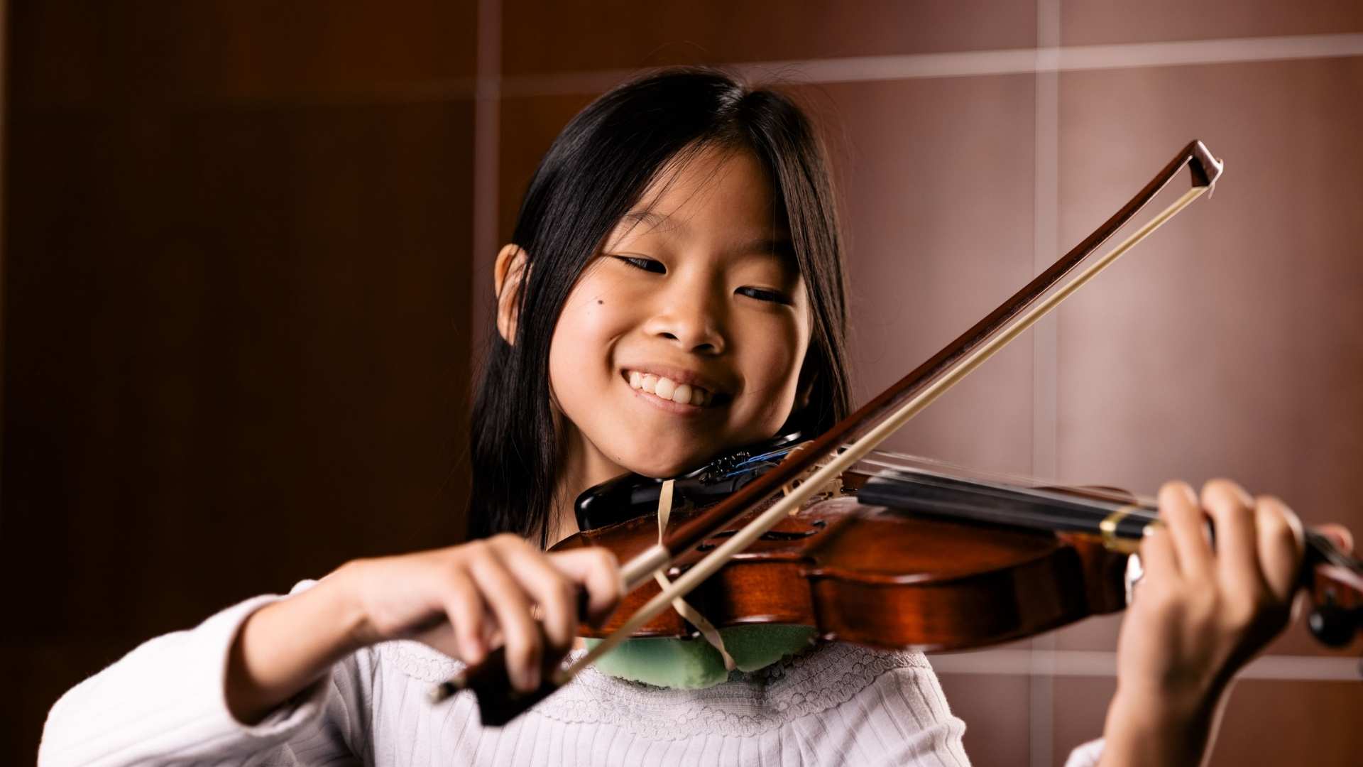violin A student plays violin